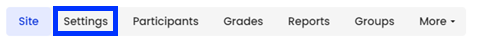 Moodle - Site Settings Menu - Settings